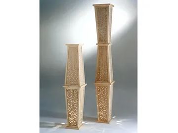 TOTEM DI LUCE - Handmade wooden floor lamp by formitalia luxury group - view 2